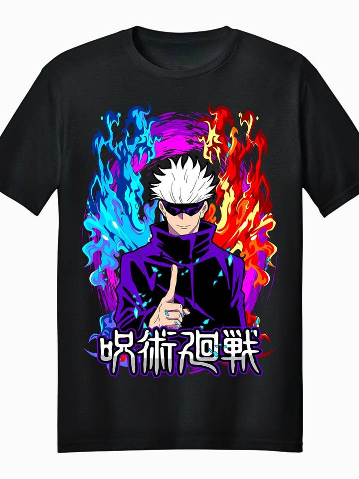 Fundom - Wholesale T-Shirt (Graphic) - Unisex - Jujutsu Kaisen Satoru Gojo Profile Monochrome Adult T-Shirt