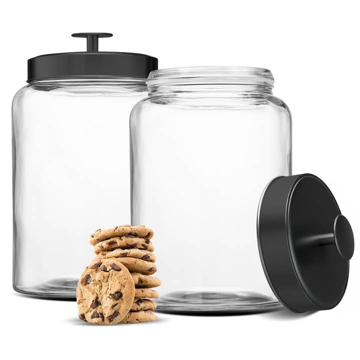 Kook - Wholesale Canister Set - Kook Glass Kitchen Canisters, 4 Qt, Set of 28