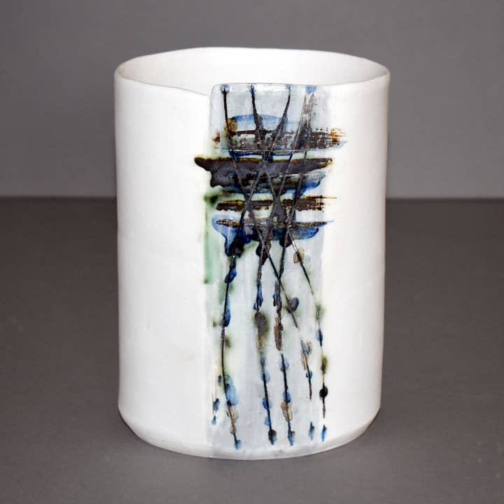 Sintra Medium Vessel - With Slips, Oxides and Glaze for wholesale by Jane Pritchard Ceramics