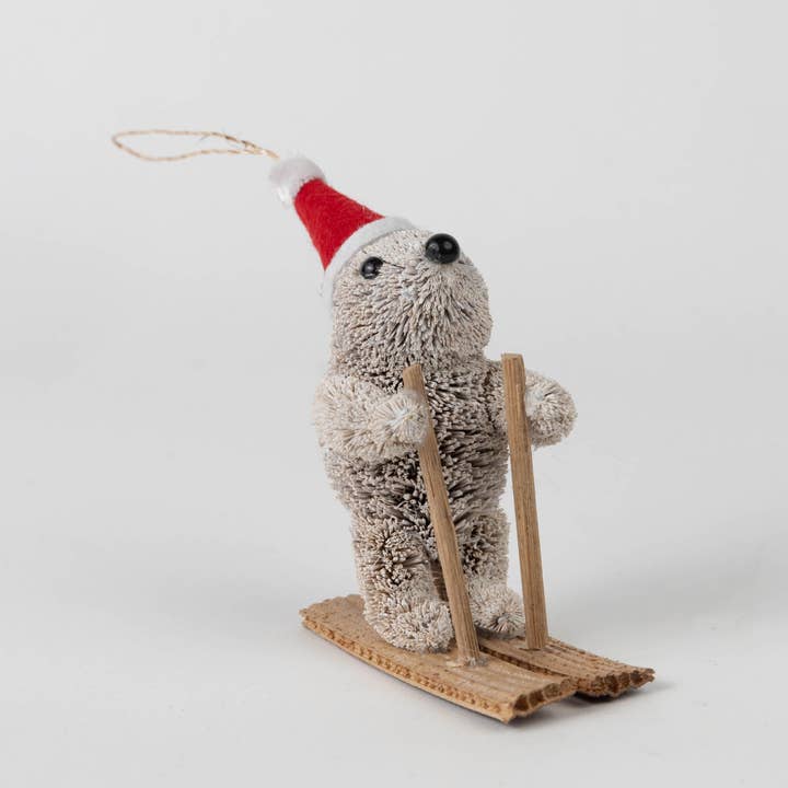 Ten Thousand Villages - Wholesale Ornament - * Gus the Ski Bear Ornament