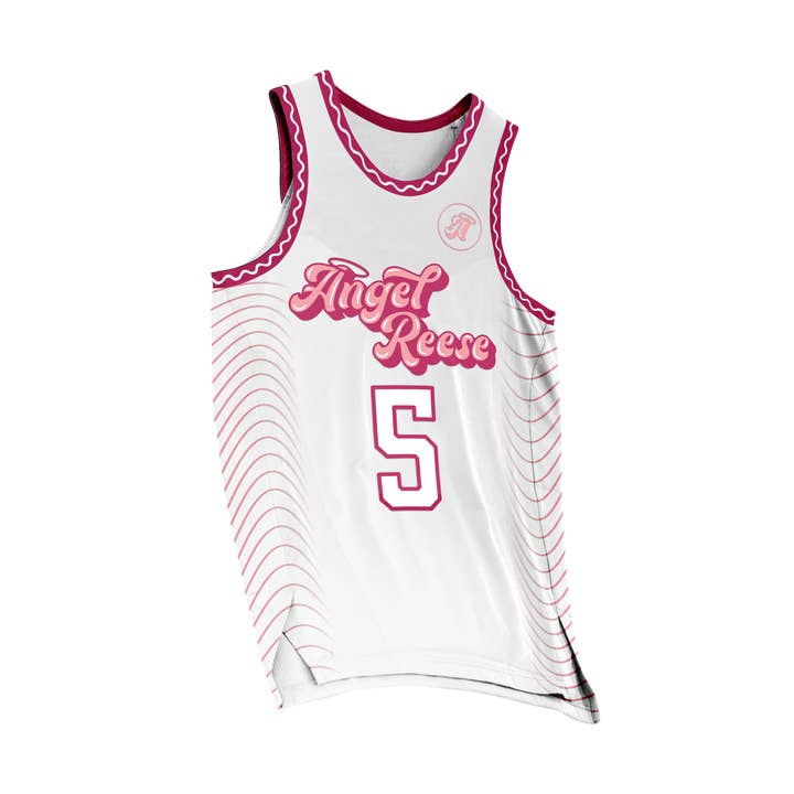 Angel Reese "Pink/White" Jersey for wholesale by Athlete Studio