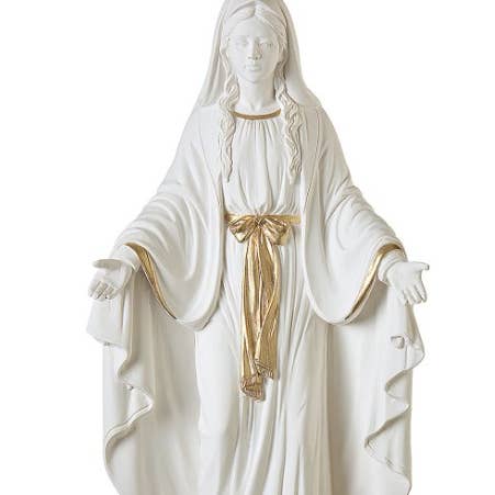 Costa Articoli Religiosi - Wholesale Decoratief beeldje - Beeld van de Wonderdadige Madonna met witte harsmedailles0