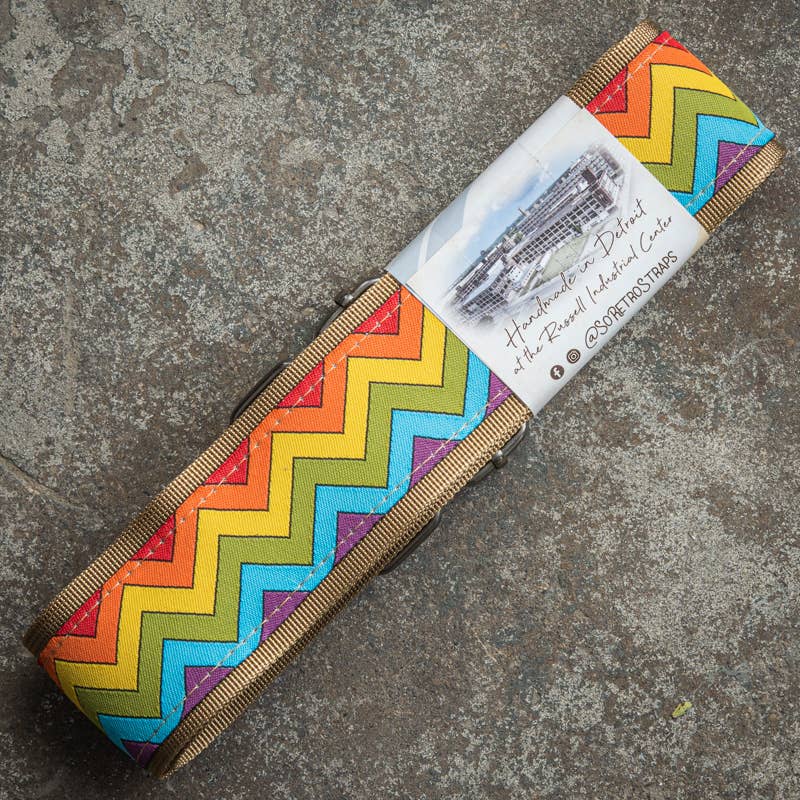 SoRetro Studios - Wholesale Guitar Strap - Unisex - Ziggy Rainbow - Guitar Strap0