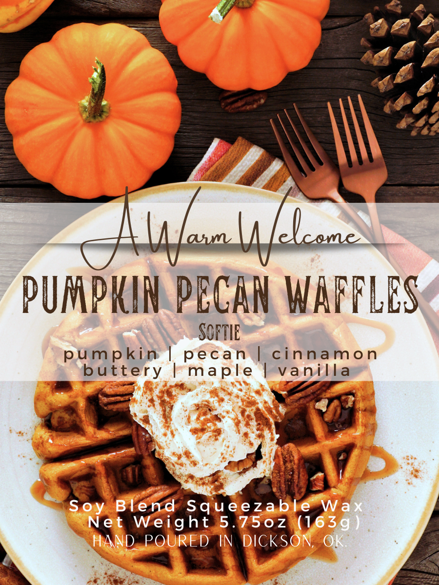 A Warm Welcome - Vente Fondants - Gaufres à la citrouille et aux pacanes | Softie | Cire douce super parfumée2