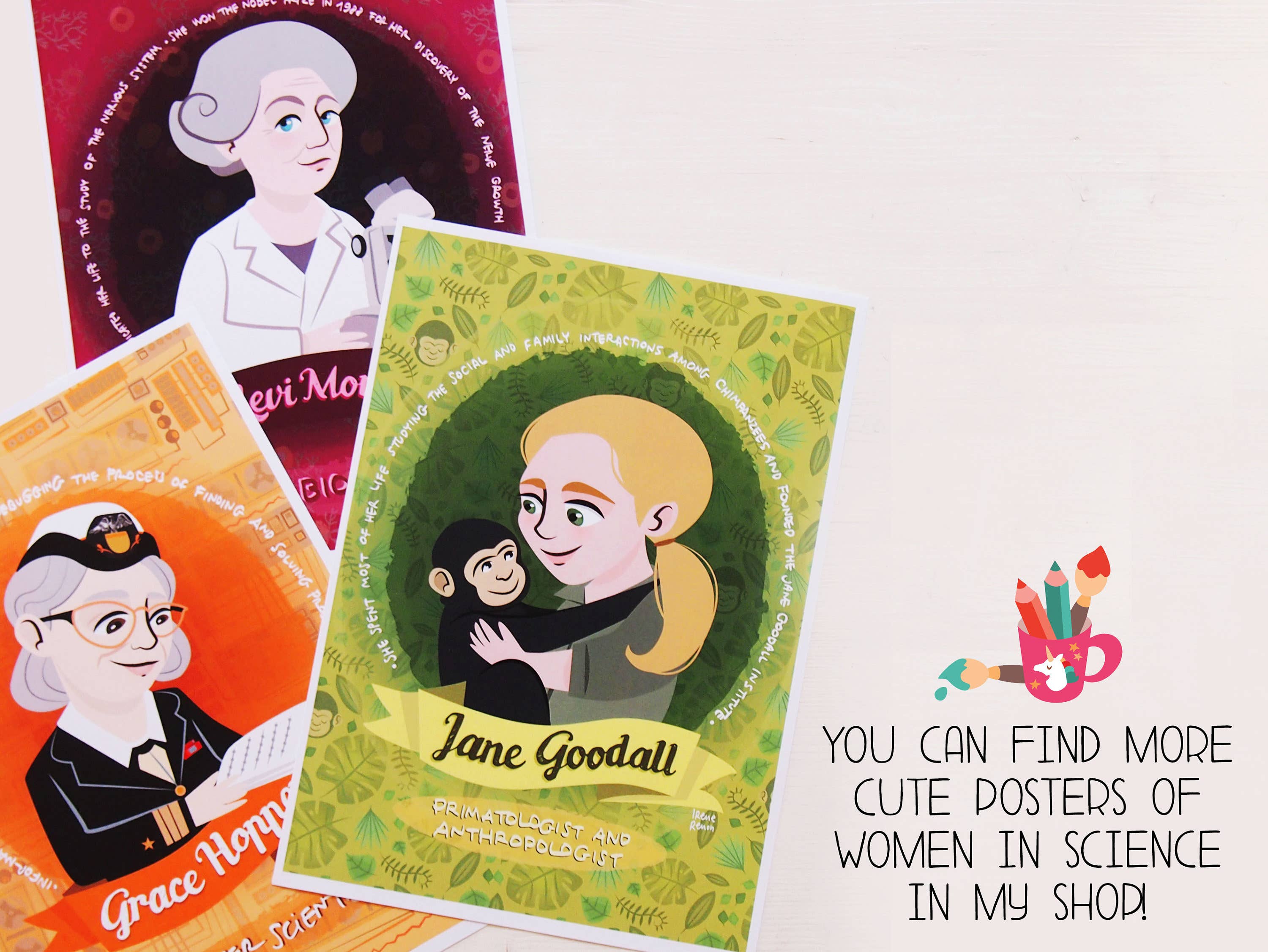 Irene Renon illustrations - Wholesale Poster - Margaret Hamilton, Classroom Decor, Computer Science Gift,0