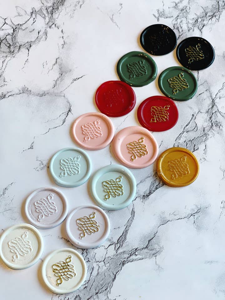 Elegant Scroll Wax Seal Stickers for wholesale by Hey There Princess