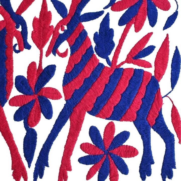 The Tangerine Store - Vendita all'ingrosso Fodera cuscino decorativo - Set di 4 | Fodere Decorative per Cuscini Messicani | Fodere Design Otomi | Tessuto in Cotone e Lino | Ricamate | Con O Senza Inserto3