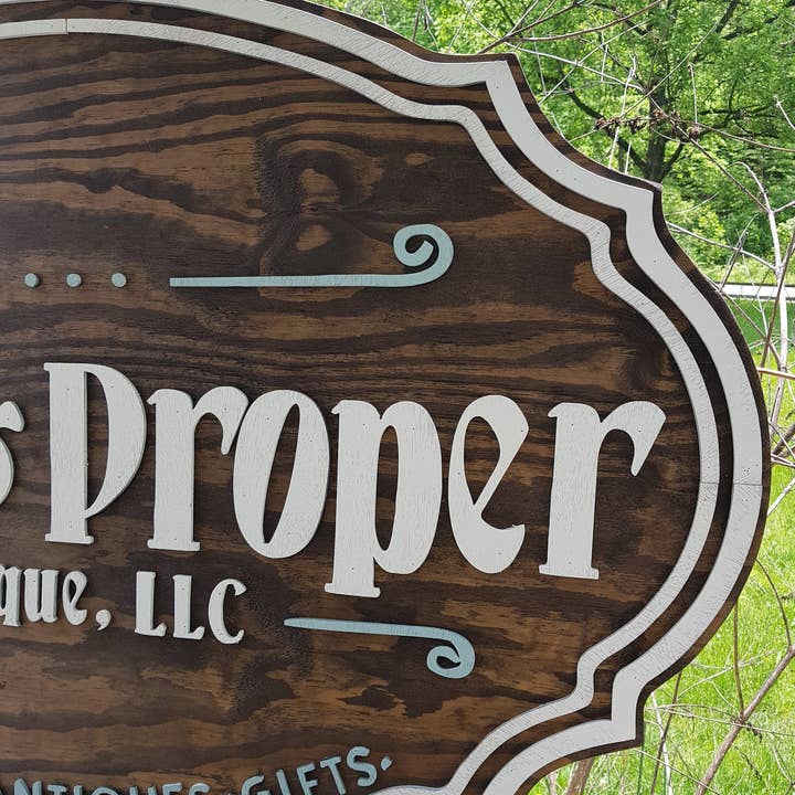 Footsteps In The Past - Wholesale Sign - large wood sign, Business Sign, Oval, 3D, Custom, Antique Store, Indoor, Outdoor, Small Business Laser Cut, Wood, Sign, farmhouse wooden2