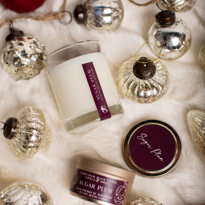 Freedom Studios - Wholesale Jar/Filled Candle - Sugar Plum 7.5 oz Wooden Wick Candle4