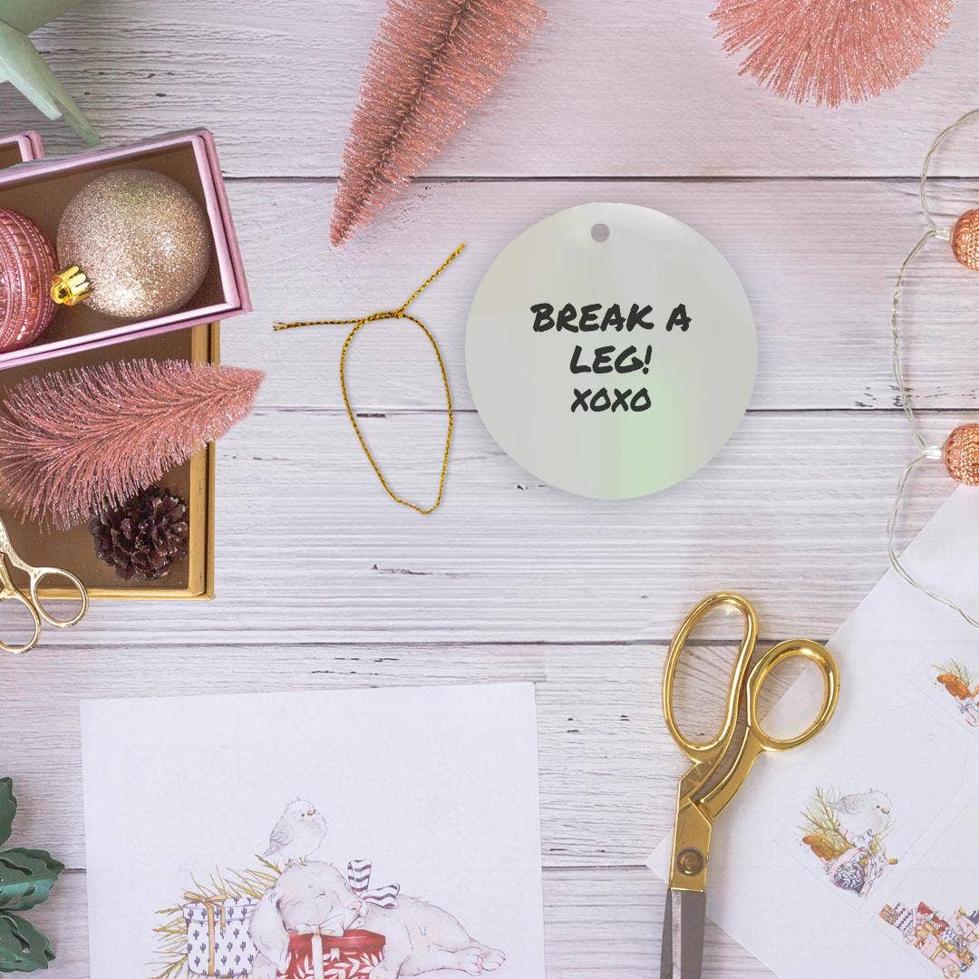 3dRose - Wholesale Ornament - 3dRose, Breek een been xoxo. Theater, acteur, showbusiness succeswens, Ornament5