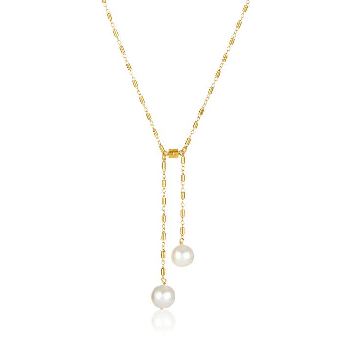 Butter Mint Pearl Necklace for wholesale by Mabel Chong