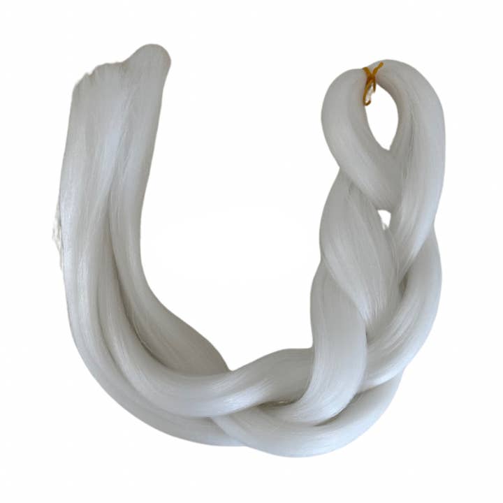 Braiding Hair - White - 24" / 80g for wholesale by Poppet Locks