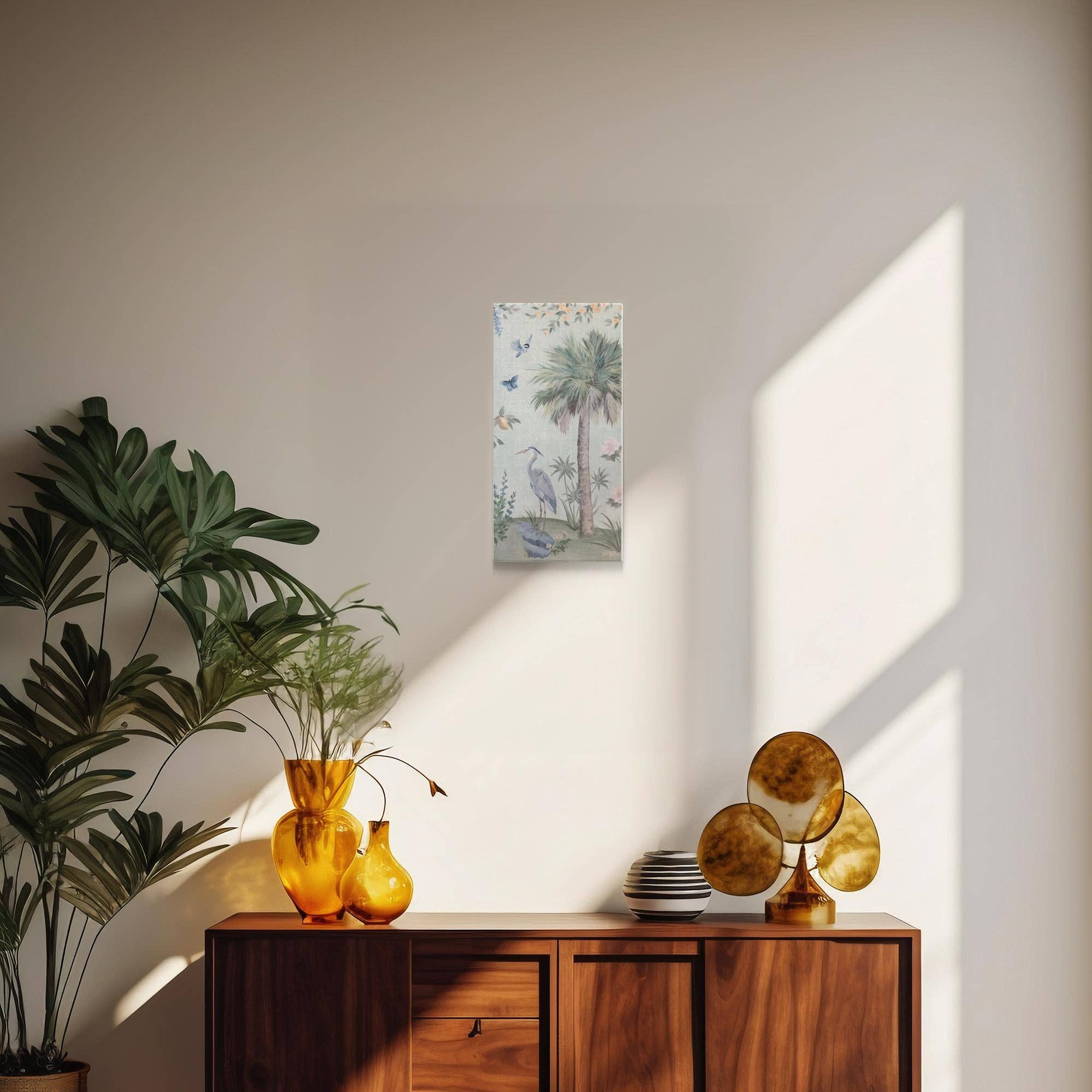 Elizabeth Alice Studio - Wholesale Art Print - Olive, a green tropical chinoiserie canvas wrap print1