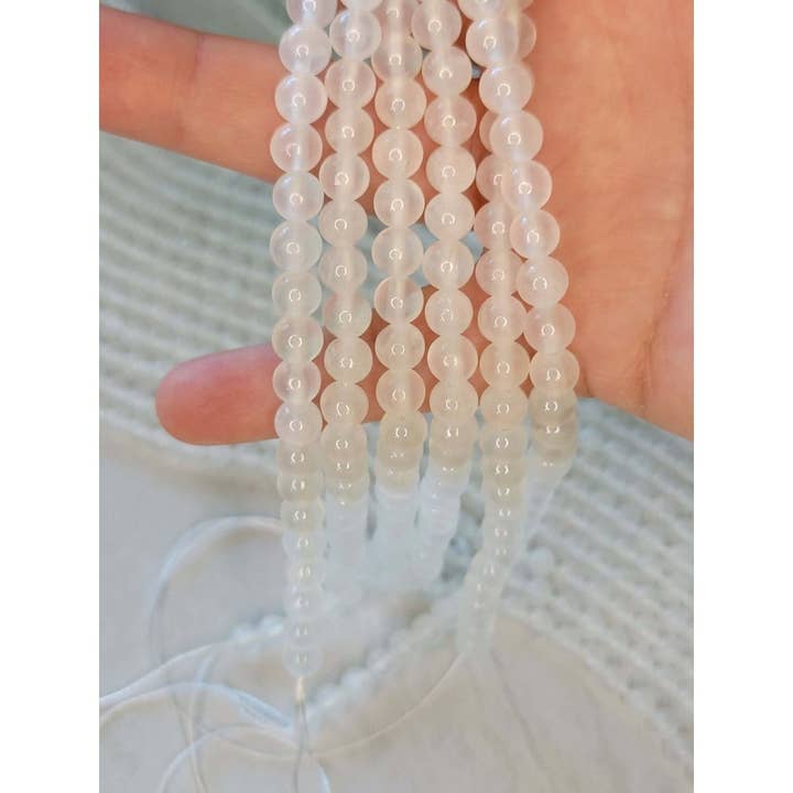 Natural Selenite Beads Strands, Selenite Beads for wholesale by My Magic Place Shop