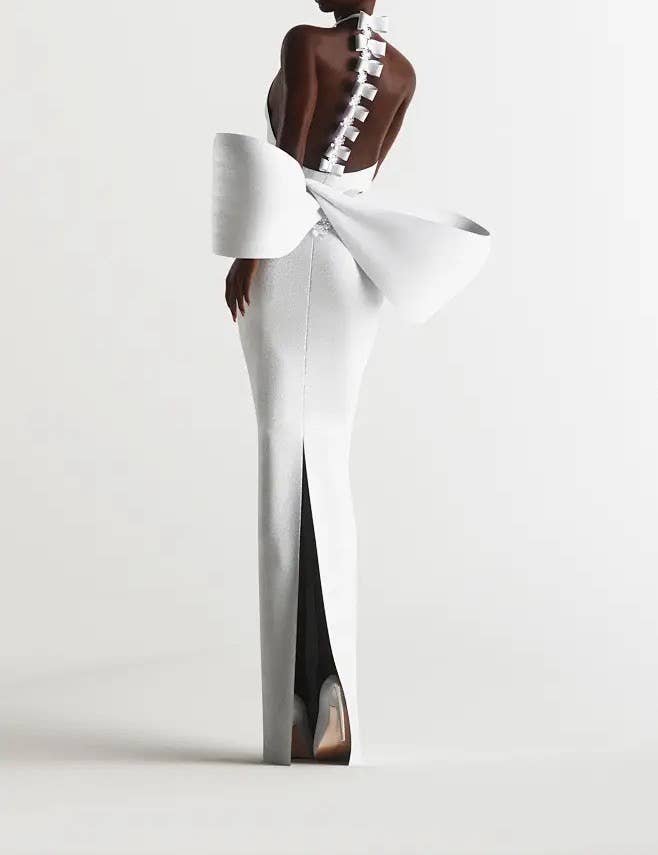 Productseeker – Großhandel Kleid – Damen – DR369 Rotes, rückenfreies Kleid mit großer Schleife und schmaler Passform4