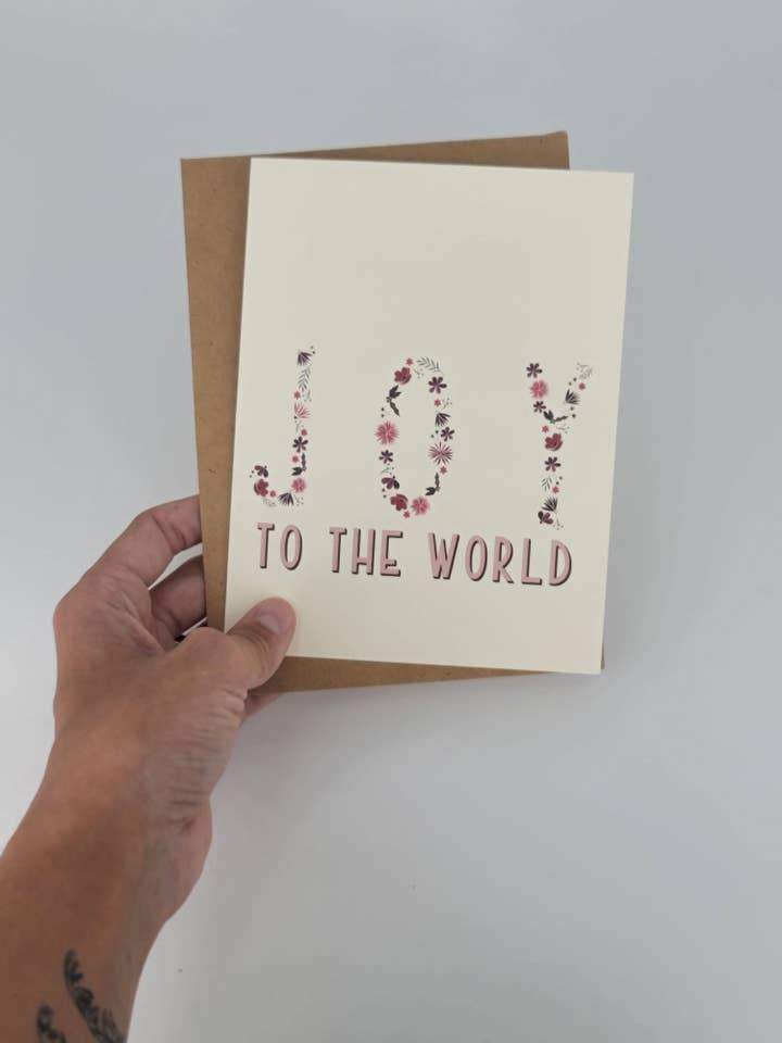 Carte de la joie au monde pour la vente par Covered With Art