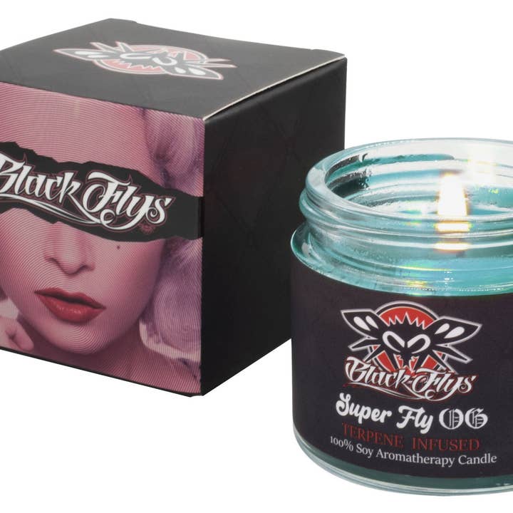 Black Flys Eyewear - Wholesale Jar/Filled Candle - Super Fly OG Candle0