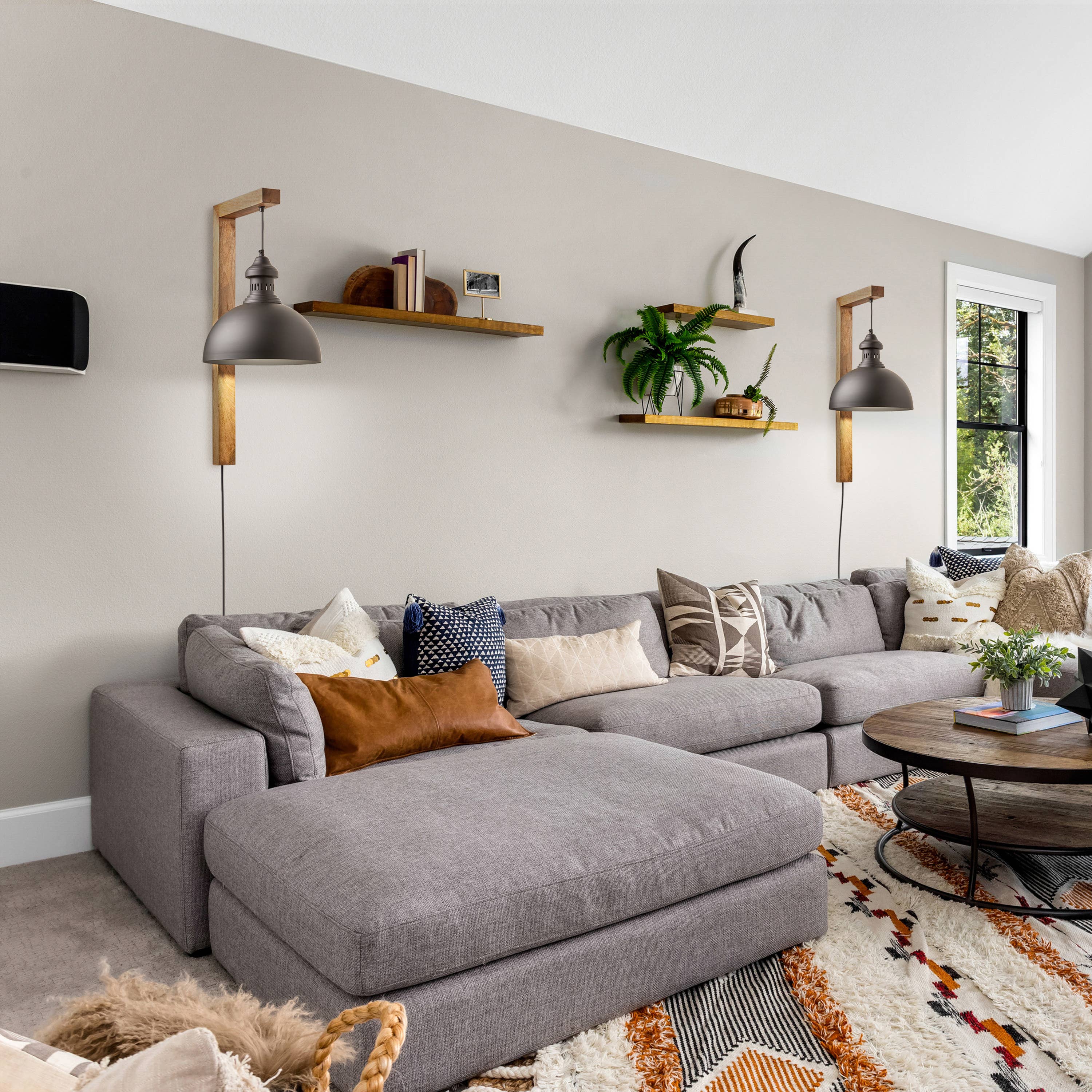 River of Goods - Wholesale Sconce - 28.5"H Gwen Industrial Indoor Plug In Wall Sconce2