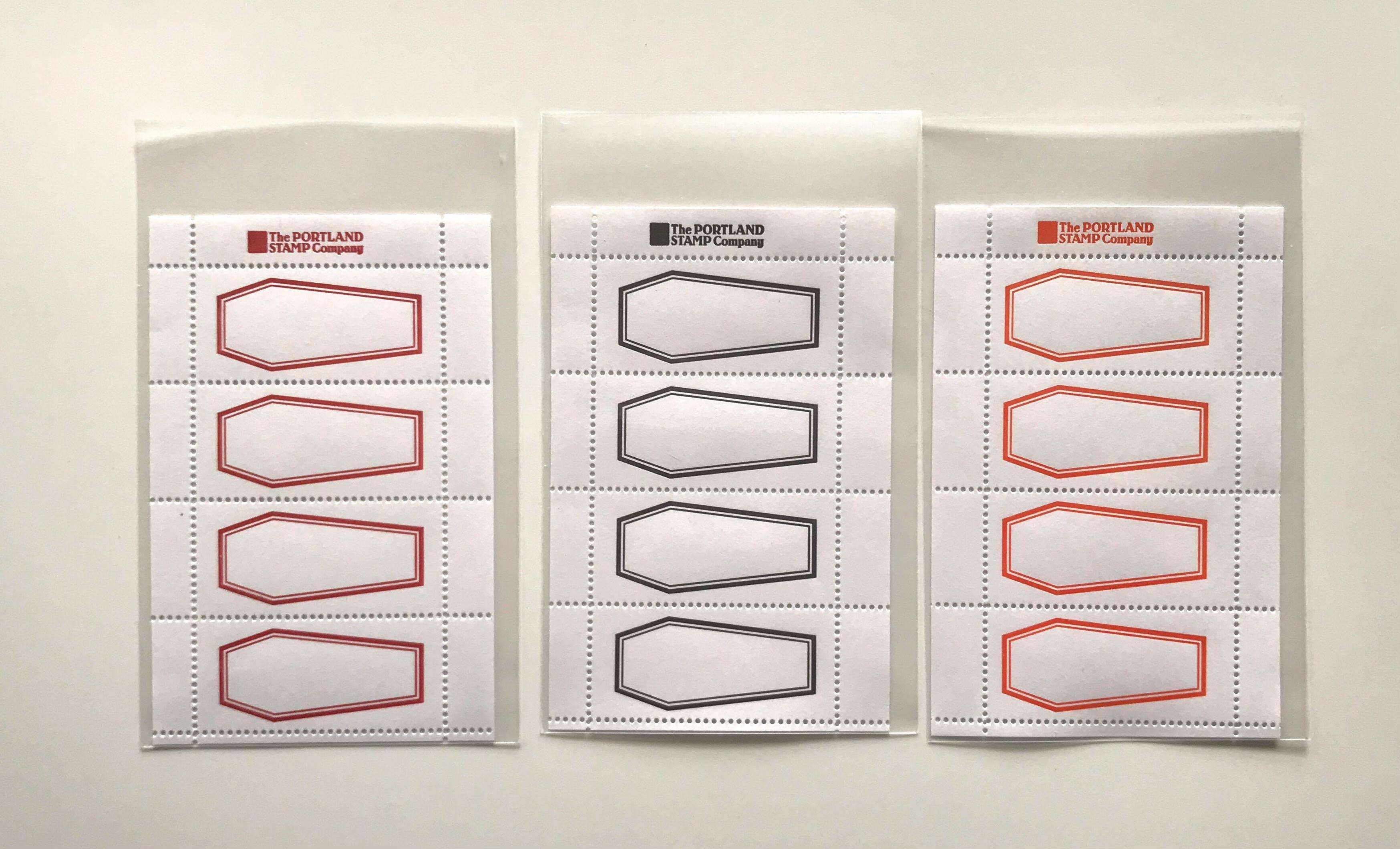 The Portland Stamp Company - Wholesale Rubber/Decorative Stamp - Coffins - Lick & Stick Halloween Stamps6