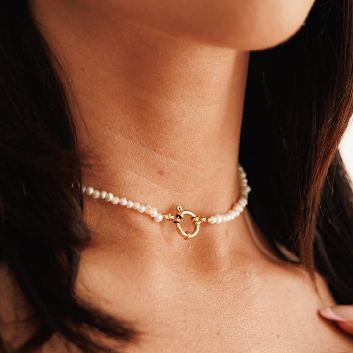 Silk oil of Morocco - Wholesale Beaded/Pearl Necklace - Moana Necklace | Amici by Ella