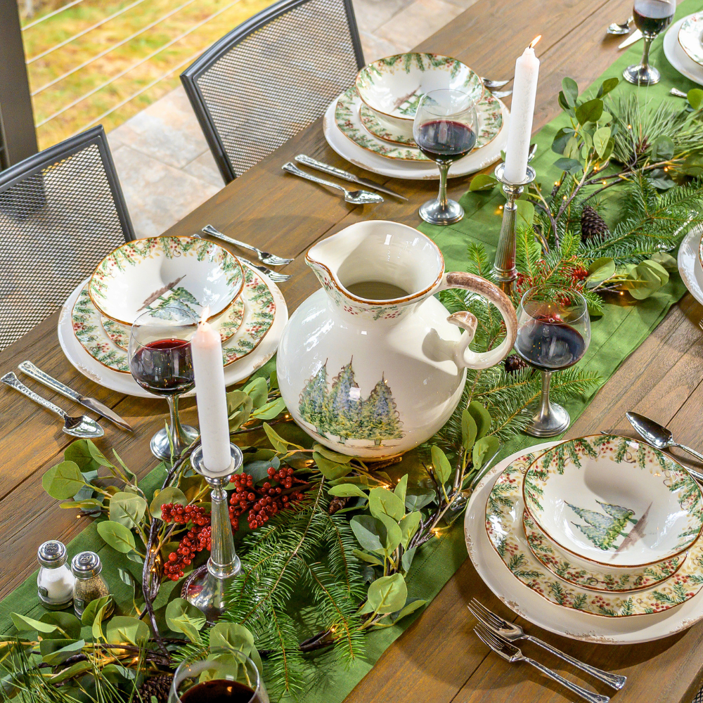 Arte Italica & Crown Linen Designs – Jarro por atacado – Jarro Grande Natale - Natal4