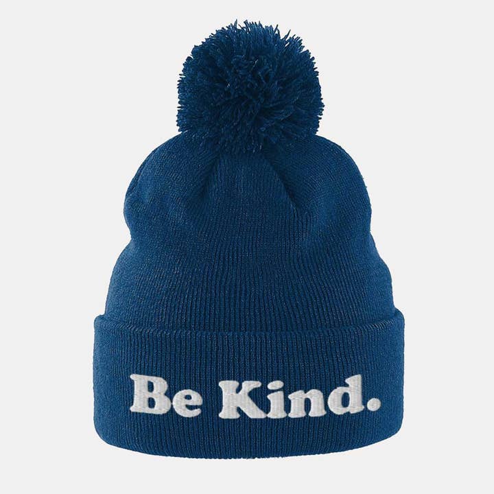 Vegan Outfitters – wholesale Beanie – Unisex – Be Kind Pom Pom Vegan Beanie, Vegan Gift