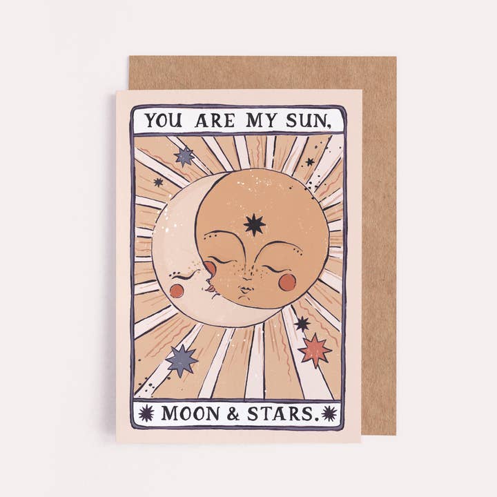 Sister Paper Co. - Wholesale Valentine's Day Card - Sun, Moon & Stars Card | Valentine's Card | Love Cards