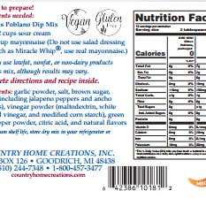 Country Home Creations - Wholesale Dip - Mini Citrus Poblano Dip Mix1