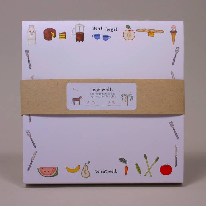 eat well notepad. for wholesale by Beth Mueller