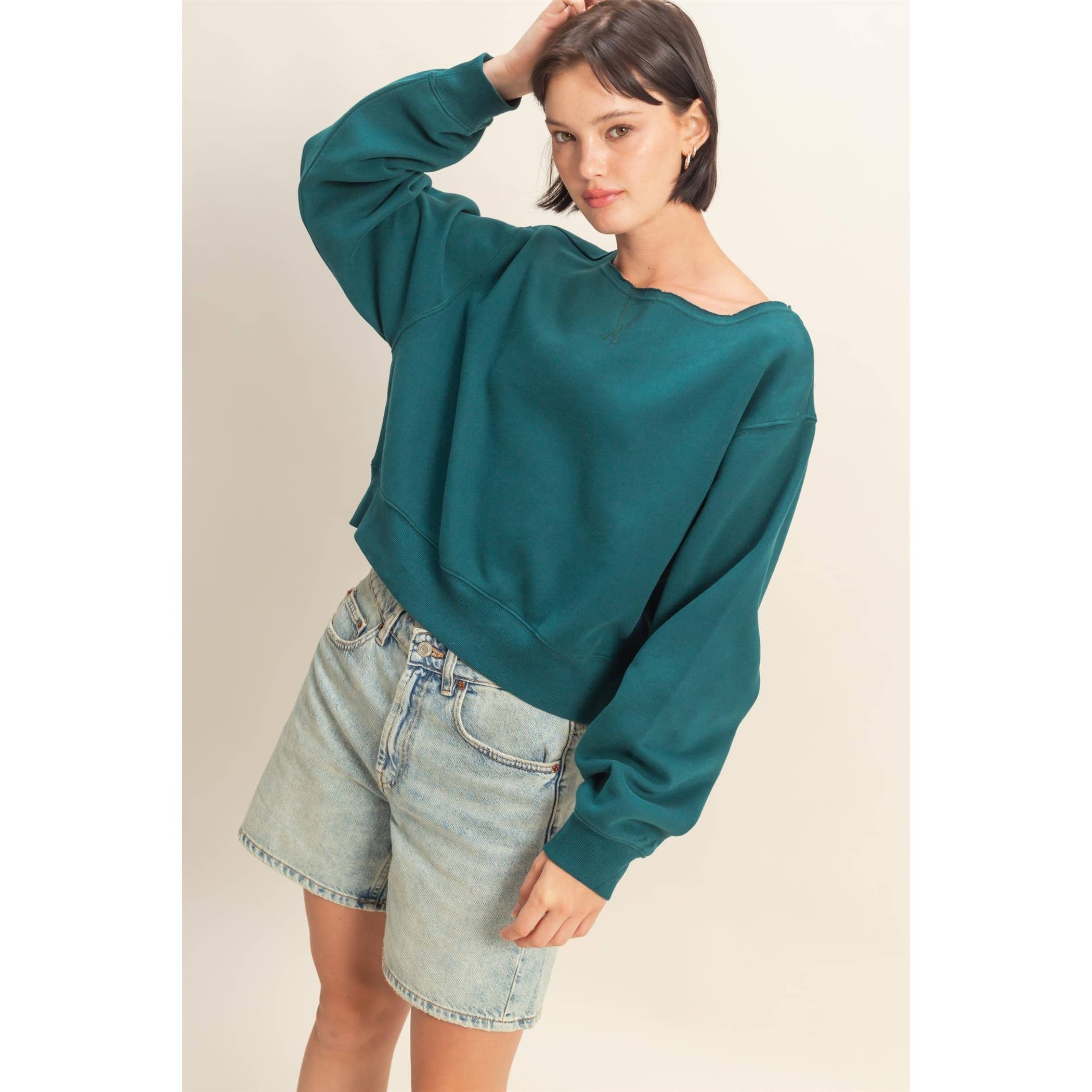 HYFVE - Vente Sweat-shirt – femme - Sweat-shirt à manches longues et col bateau10