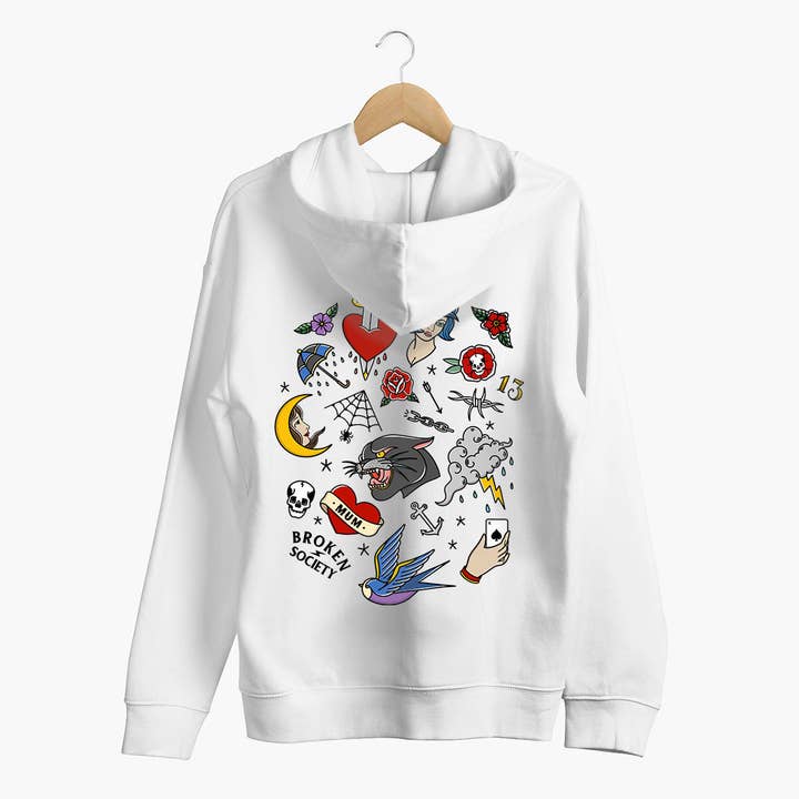 BEPERKT: World Tattoo Day hoodie (uniseks) voor wholesale door Broken Society