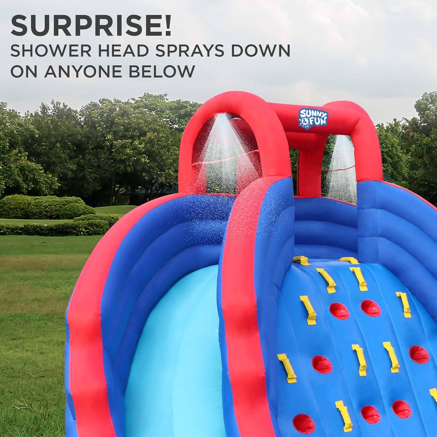 Sunny and Fun - Wholesale Inflatables - Ultra Climber Inflatable Water Slide Park with Climbing Wall3