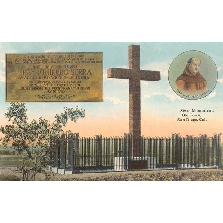 Found Image Press - Wholesale Sticker - Sticker SD-672 Monument to Junipero Serra, San Diego, Califo