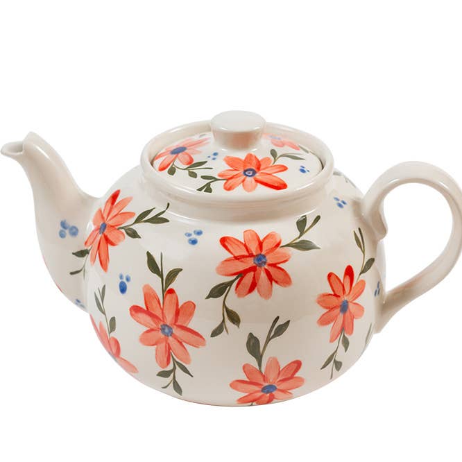 Ceramic Inspirations - Wholesale Tea Pot - Hand Painted Floral Ceramic Teapot Â