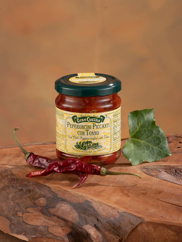 Spicy Peppers Tuna Olive Oil 180g for wholesale by TAB GREEN LINE SRL (Gran Cucina)