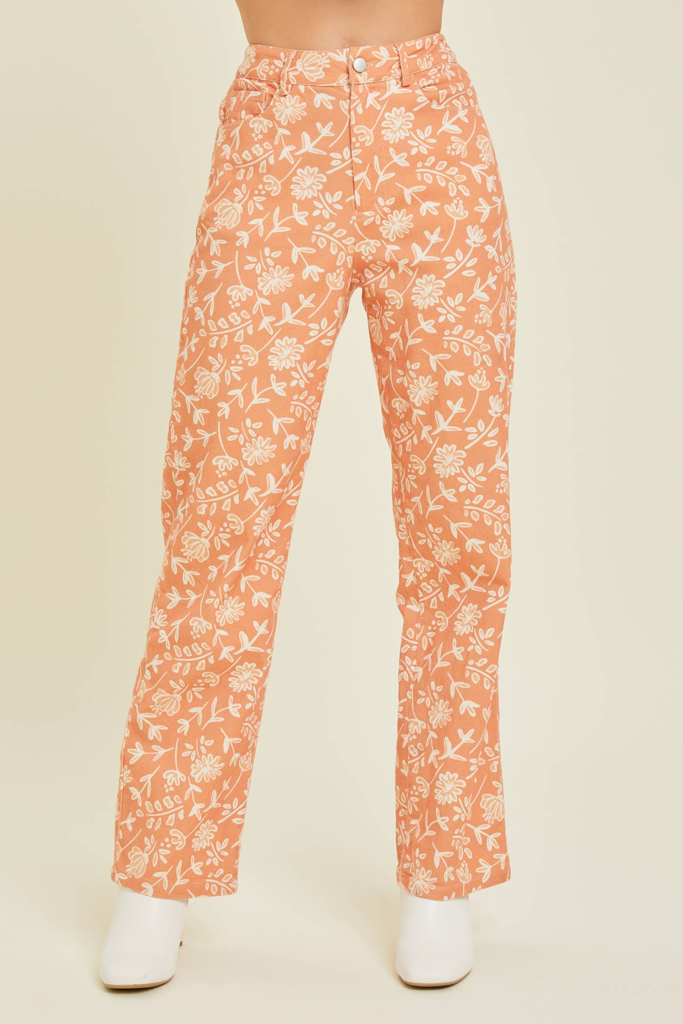 ORANGE MULTI HIGH WAIST PANTS for wholesale on Faire