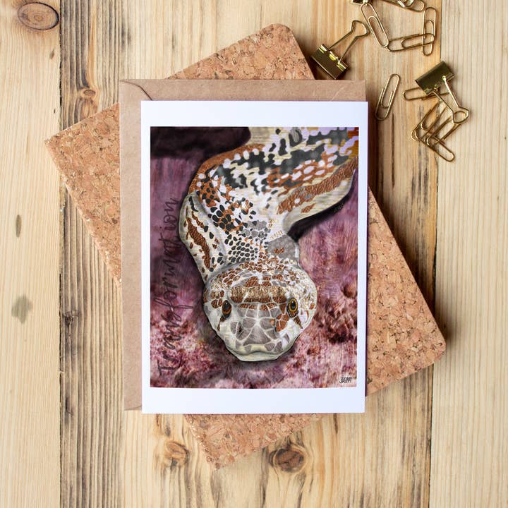Snake - greeting card for wholesale by Found & Rewound