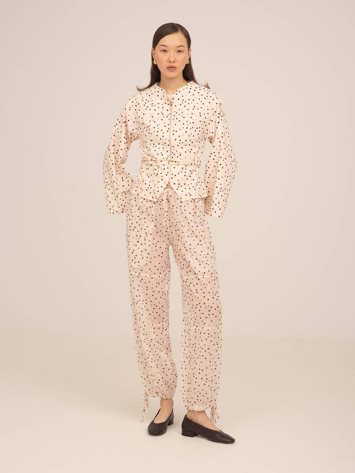 CARMEN SAYS - Wholesale Jacket - Women's - Chaqueta Fuji de lunares crema1