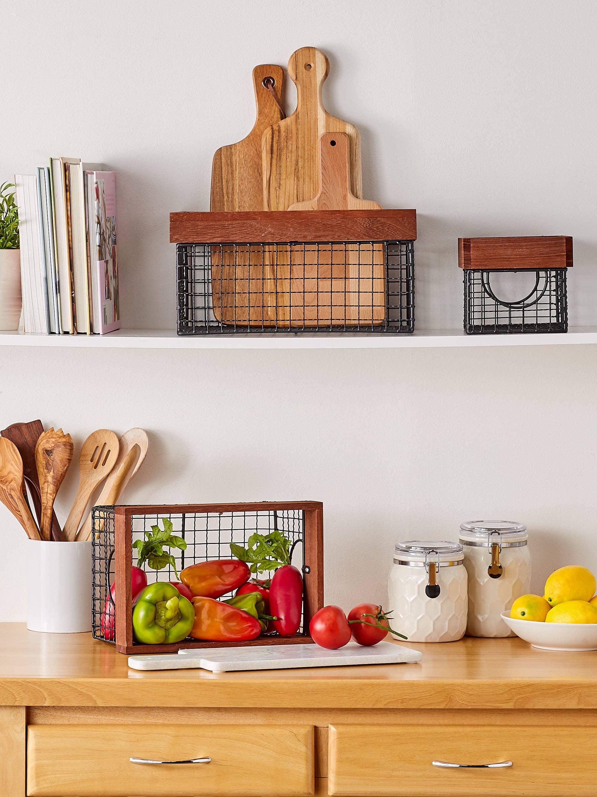 Welcome Home Unbeatable Deals - Vente Paniers - Ensemble de 3 paniers de style ferme avec finition bronze7