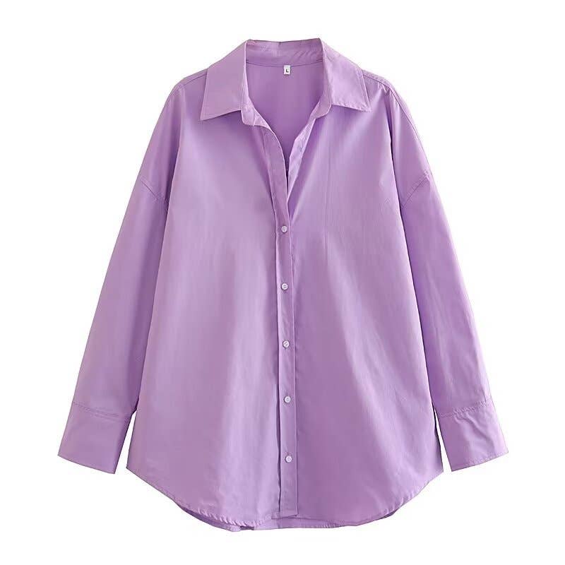 Marayn - Wholesale Button Down Shirt - Women's - European Summer Womens City Chic Poplin Shirt8