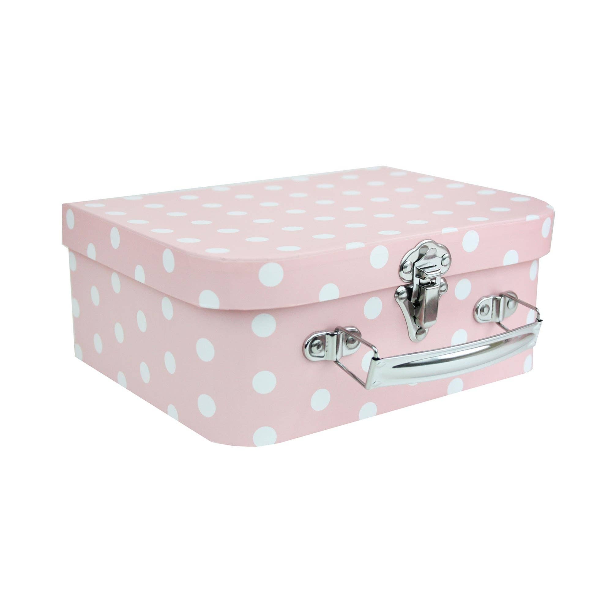 Emartbuy - Wholesale Gift box - Elegant Pink Stripes & Polka Suitcase Style Gift Boxes - Set of 31
