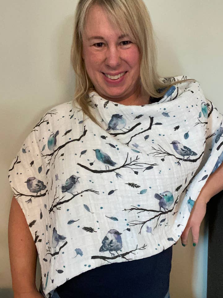 Snow Bird Snap Shawl for wholesale by Destination Dress