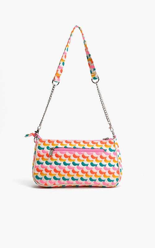 America & Beyond – Großhandel Schultertasche – Damen – Schultertasche Rainbow Wings mit Blumenmuster4