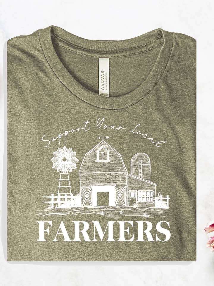 Maglietta grafica a sostegno degli agricoltori locali per la vendita all'ingrosso da parte di ID Apparel