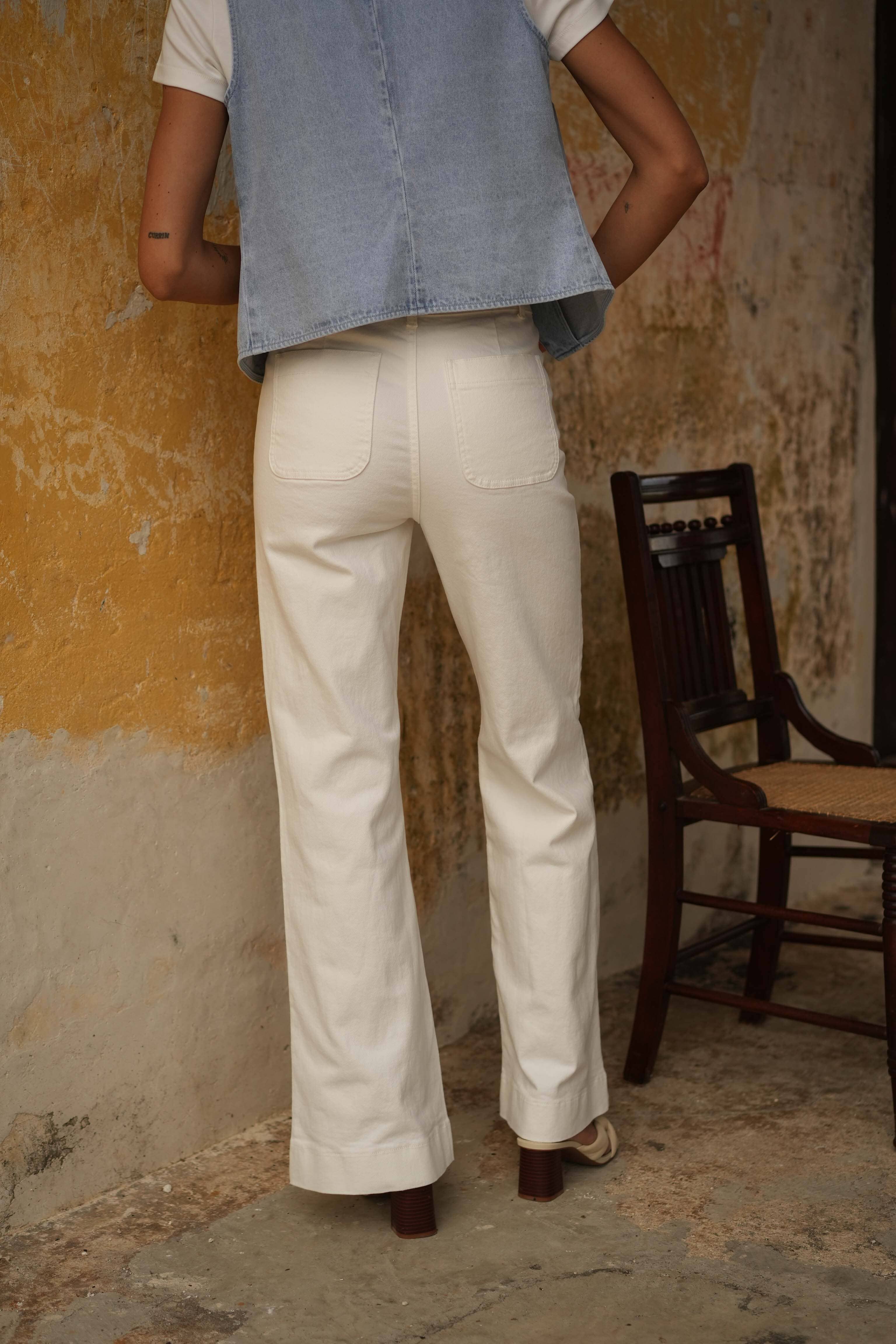 Oraije Paris – calças de ganga - Mulher por atacado – Elena flare jeans24