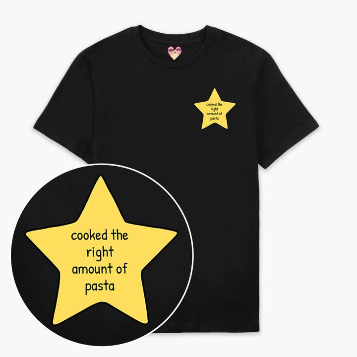 Pasta Gold Star T-shirt (Unisex) for engroshandel hos SassySpud