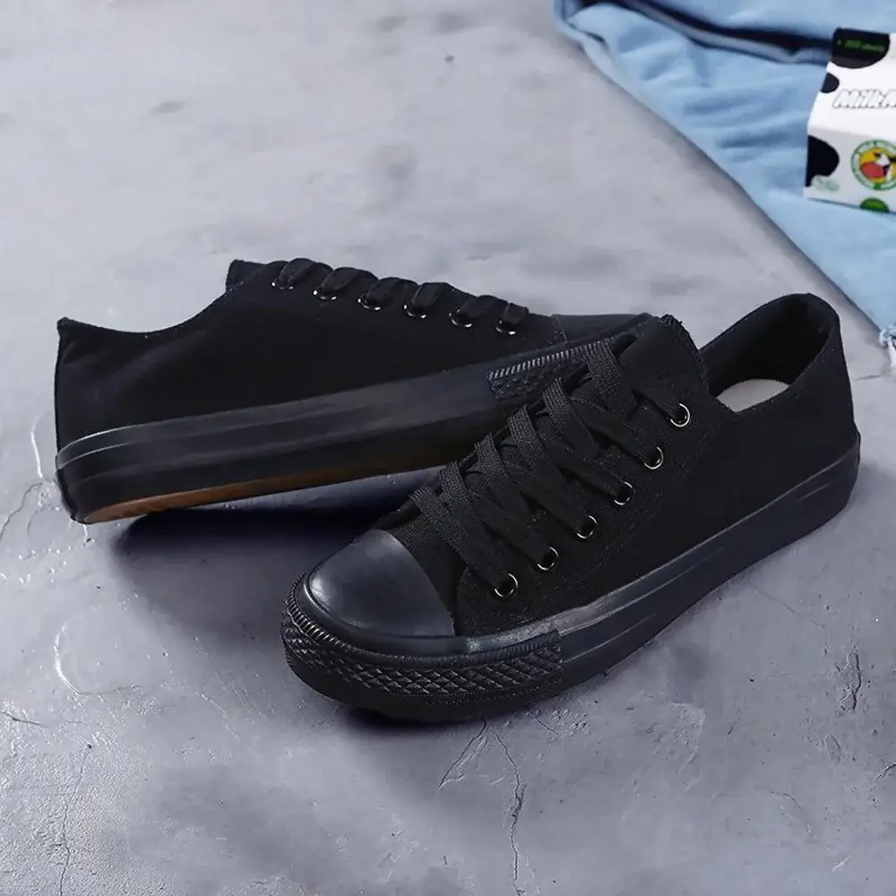 justyouroutfit - Wholesale Lifestyle Sneakers - Men's - CANVAS LACE UP FLAT TRAINERS1