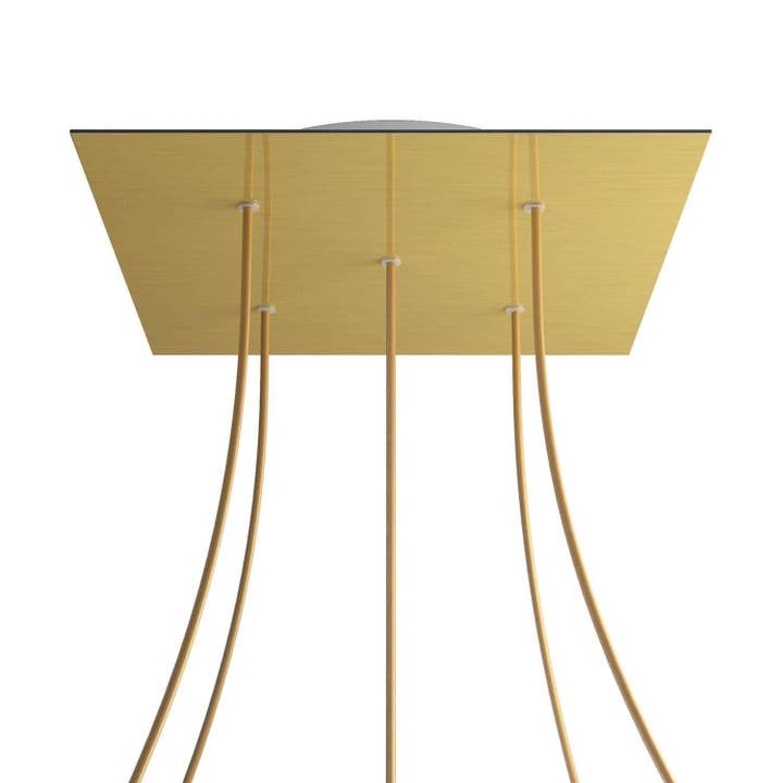 XXL Rose-One square rosette, 400 mm with 5 holes and 4 side holes for wholesale by LIGHTINUP S.R.L.