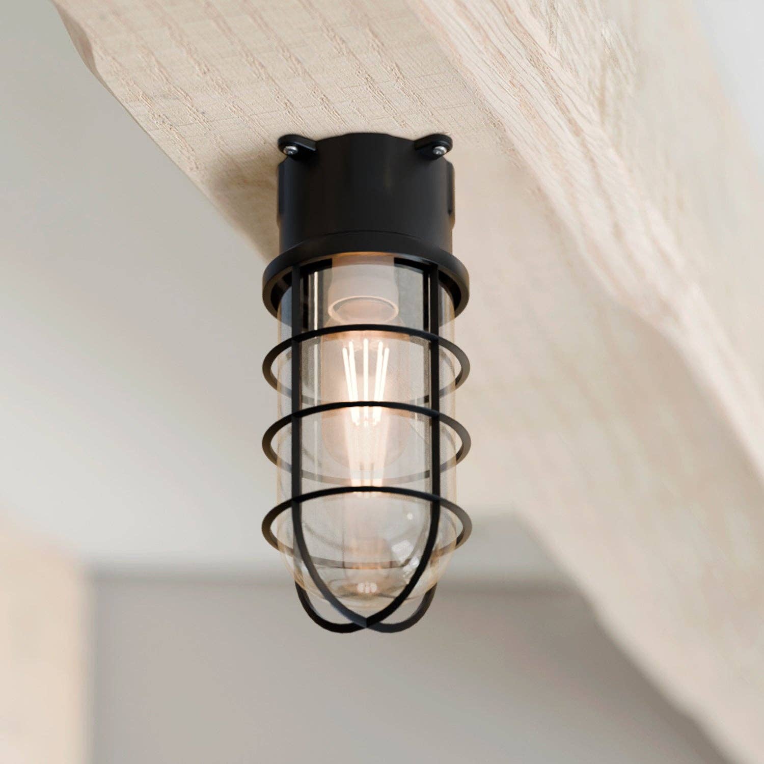 Ledsone – wholesale Chandelier/hanging light – Retro Oval Bulkhead Cage Wall Ceiling Mount Fitting Light ~55252