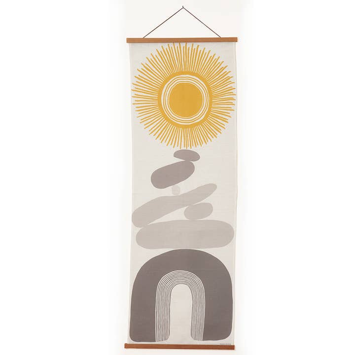 Ebb + Flow Linen Wall Art - Sun for wholesale by Claudia Pearson
